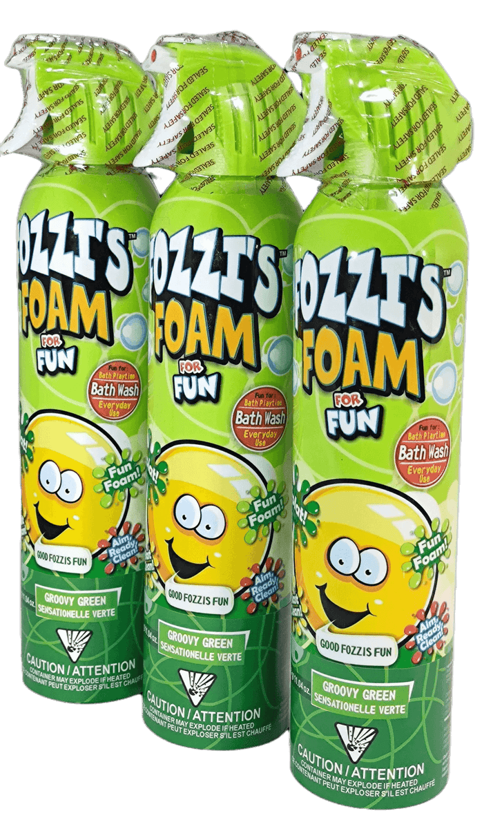 Fozzi's Bath Foam Spray for Kids 11.04 oz, in Blue, Green or Pink colo –  Fozzi's Fun